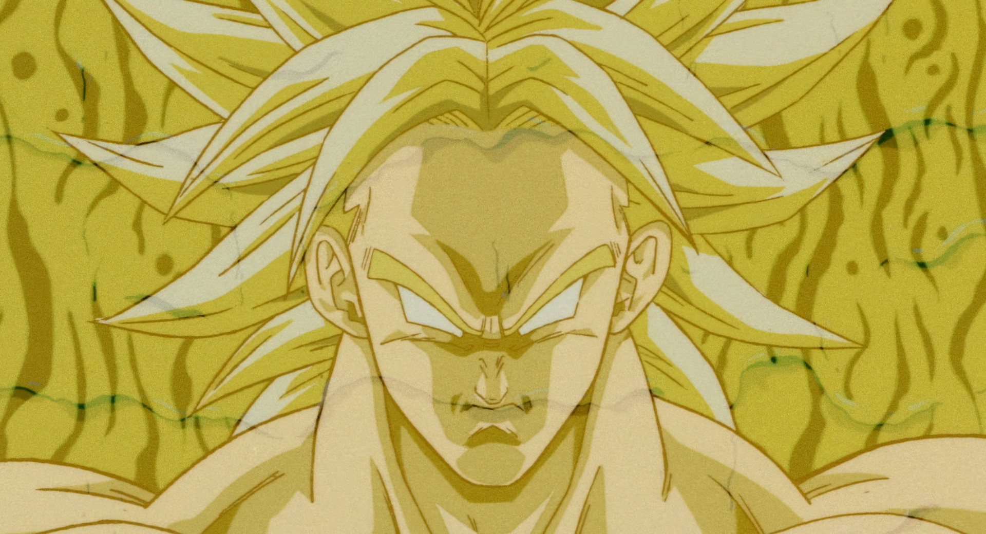 A brief glimpse of Broly's iconic design before he emerged from the pod