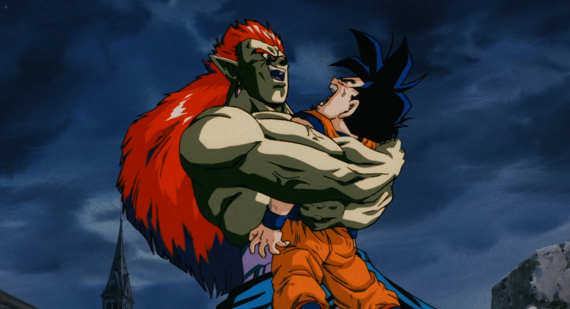 Bojack squeezes Gohan in a manner reminiscent to Cell