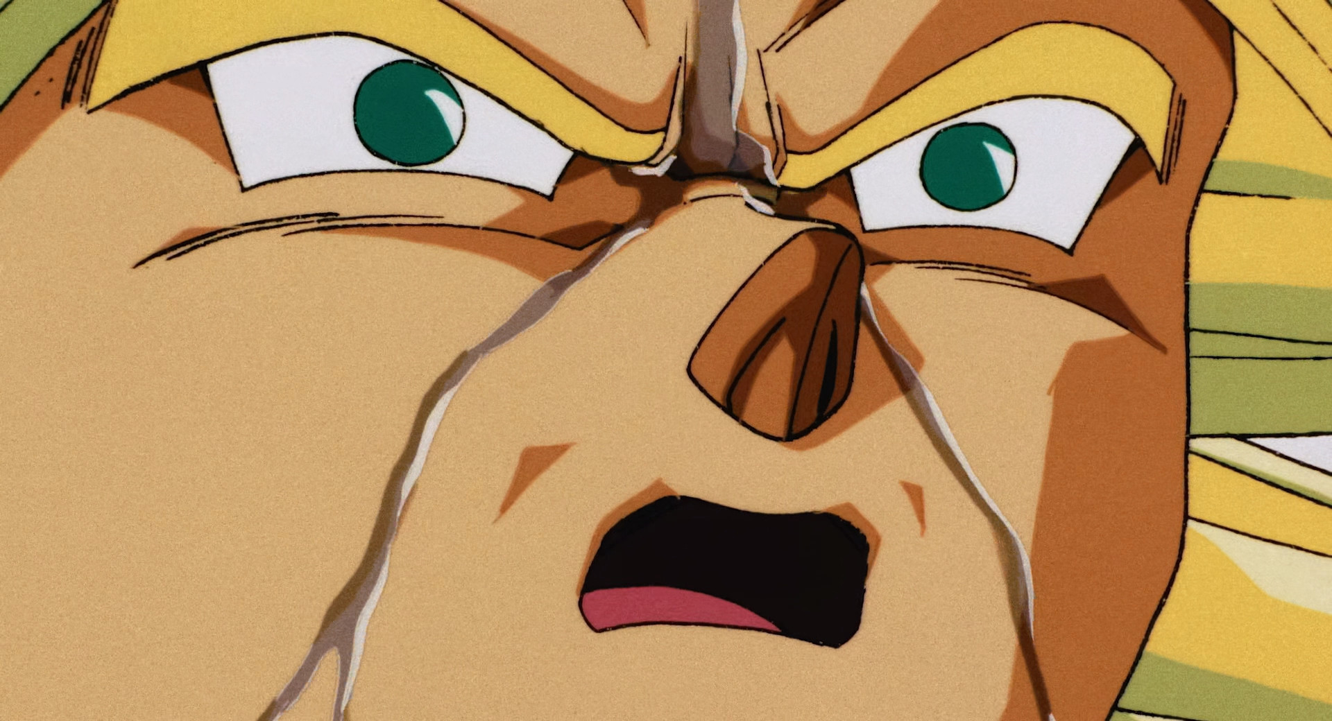 Trunks pees on Broly