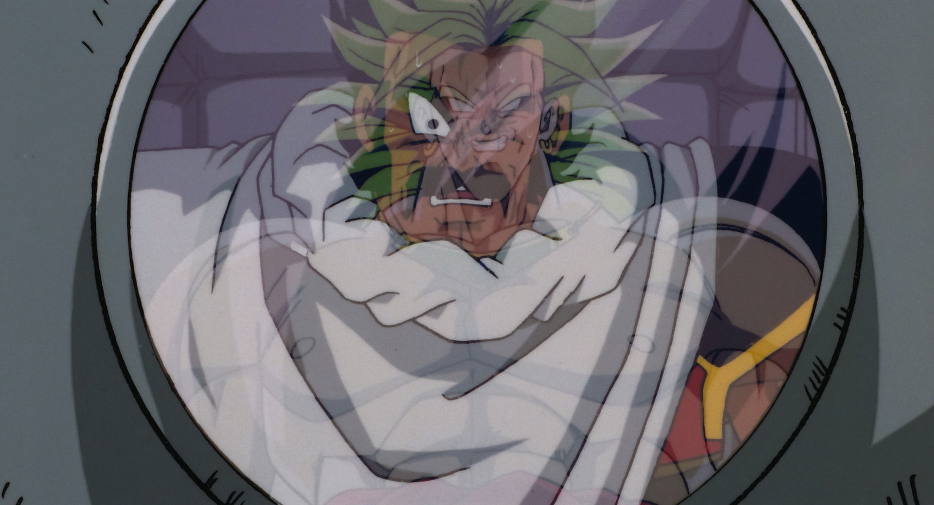 Broly confronts Paragus before killing him