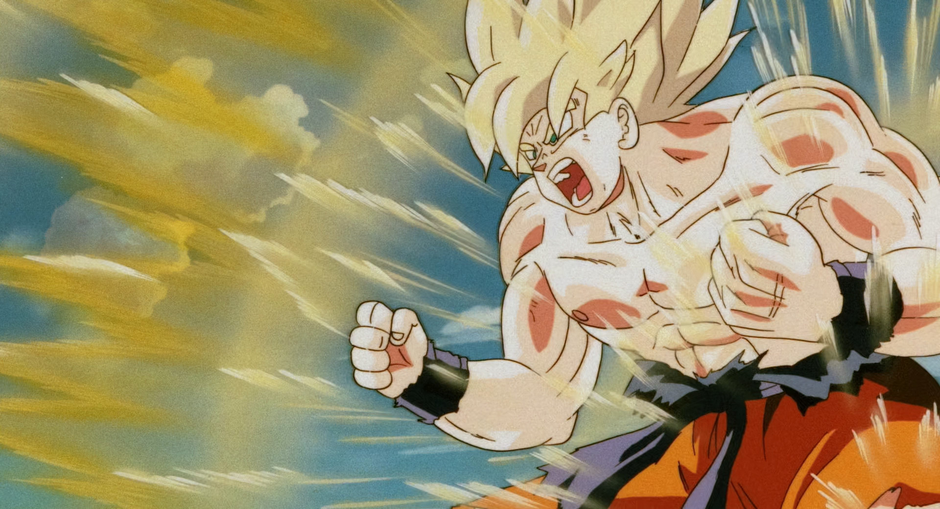 Sample of Goku's "proper" Super Saiyan transformation
