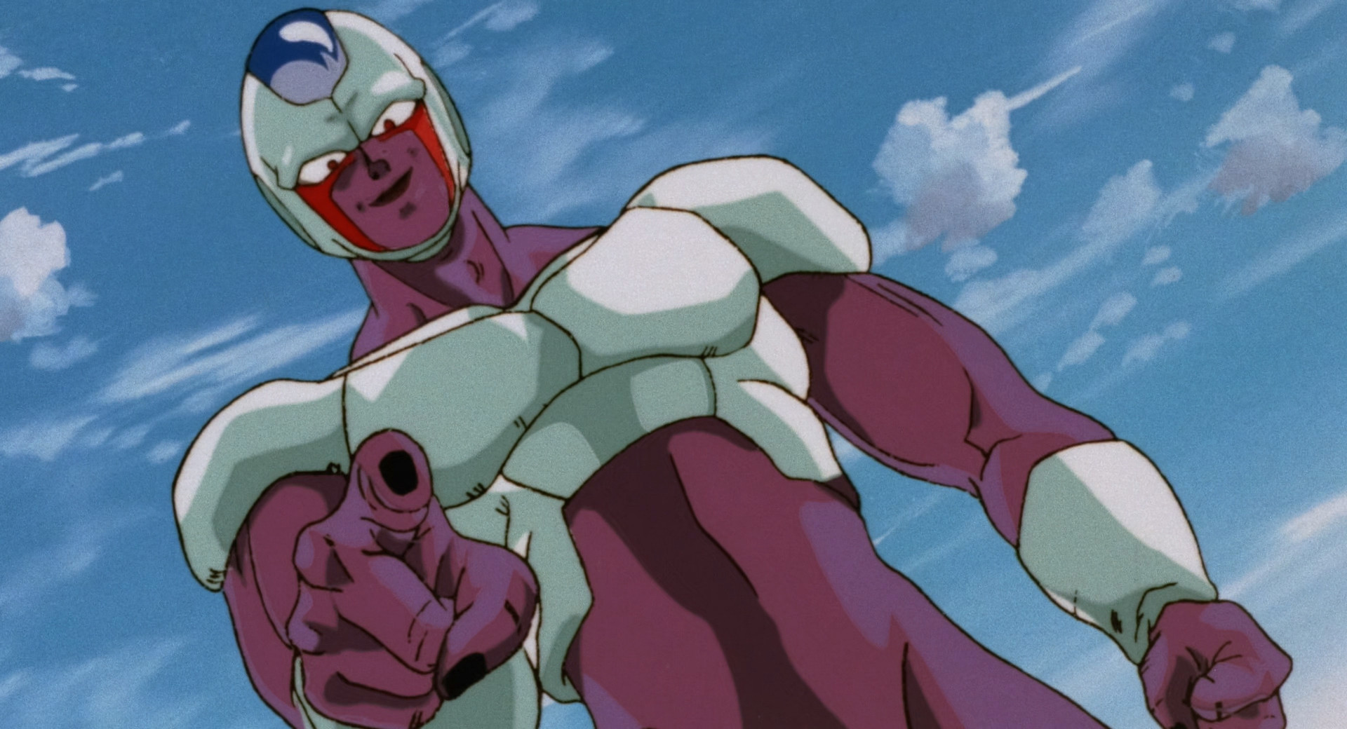 Coola taunts Goku after attacking Piccolo