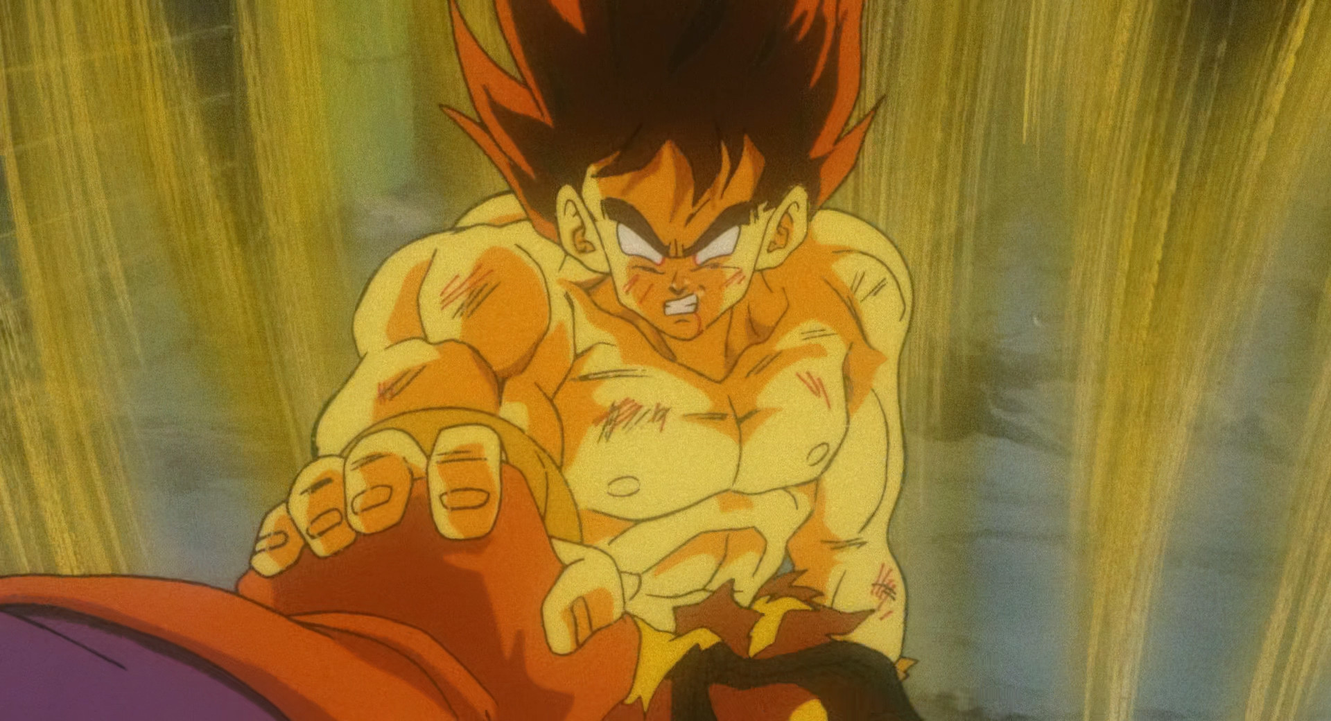 Sample of Goku's "fake" Super Saiyan transformation