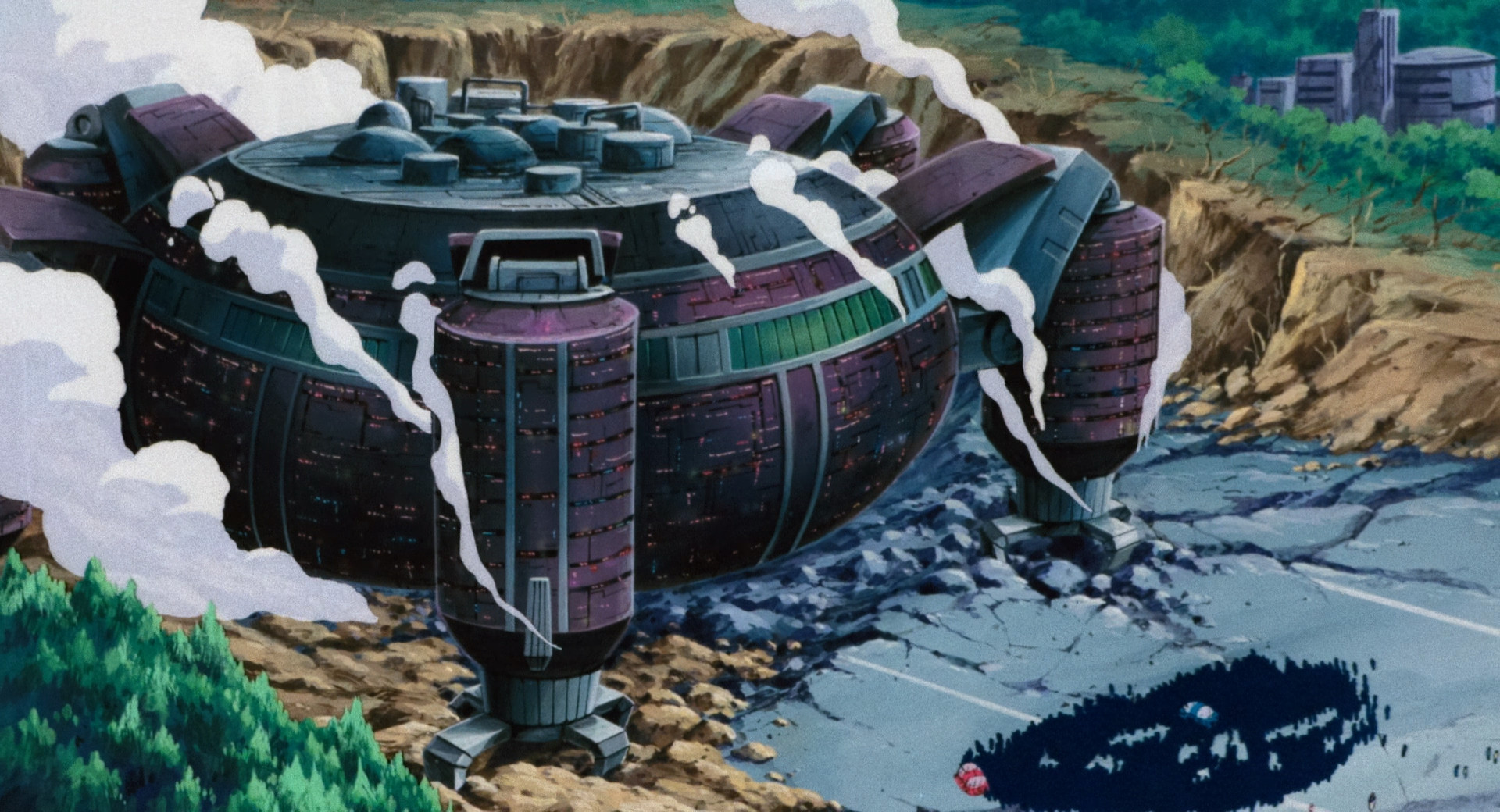 A crowd gathers around Slug's ship