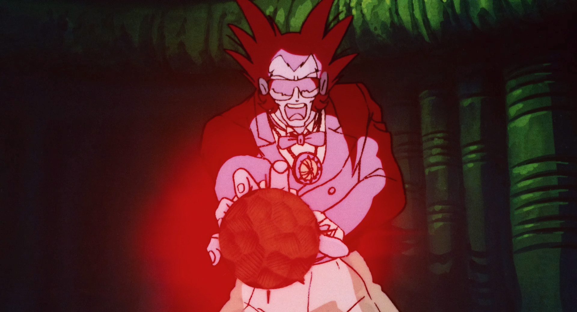 Lucifer fires a ki blast at Goku