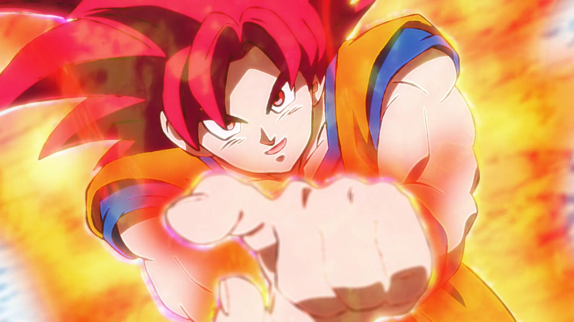 Goku puts Broly in an energy field