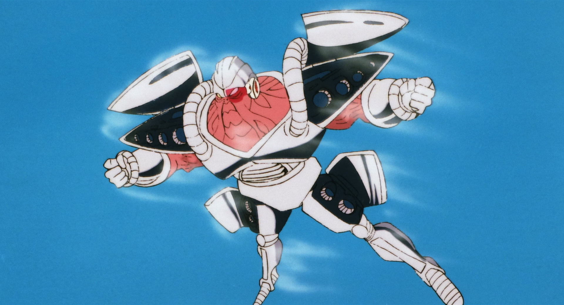 Tullece's cyborg henchman uses jet boosters to fly around